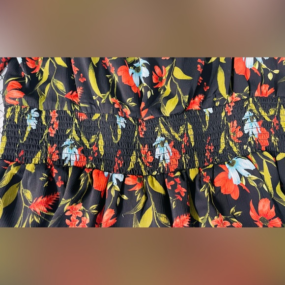 CeCe Black Floral Off-Shoulder Blouse - Picture 4 of 6